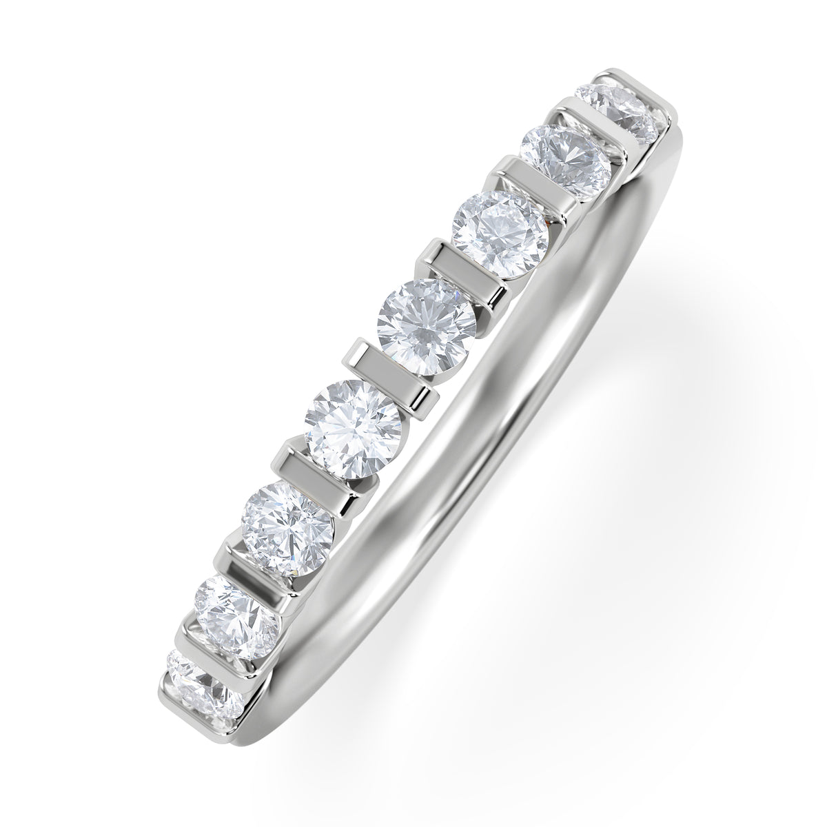 HANNAH 18K White Gold Diamond ETERNITY RING 0.50CT H/SI