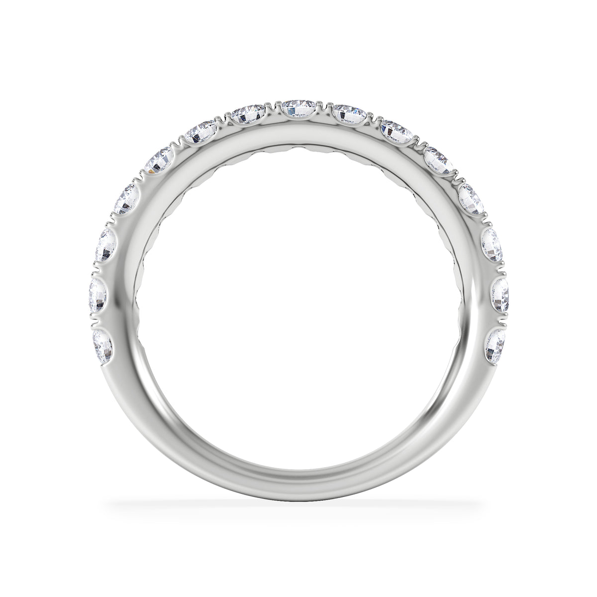 15 Stone Chloe Platinum Lab Diamond Half Eternity Ring 1.00ct G/Vs