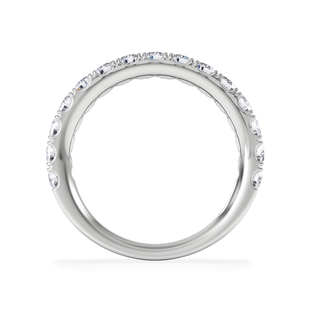 15 Stone Chloe 18K White Gold Lab Diamond Eternity Ring 1.00ct G/Vs