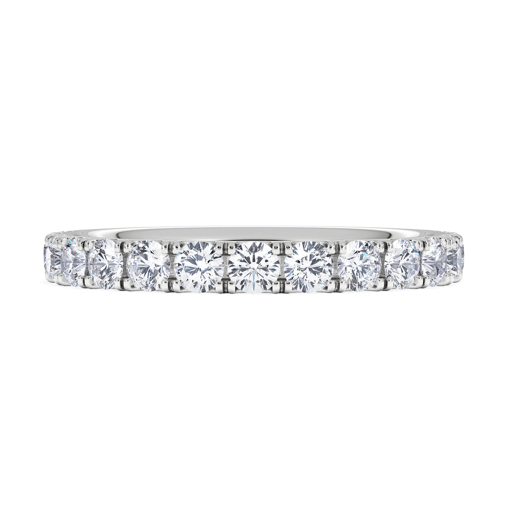 15 Stone Chloe 18K White Gold Lab Diamond Eternity Ring 1.00ct G/Vs