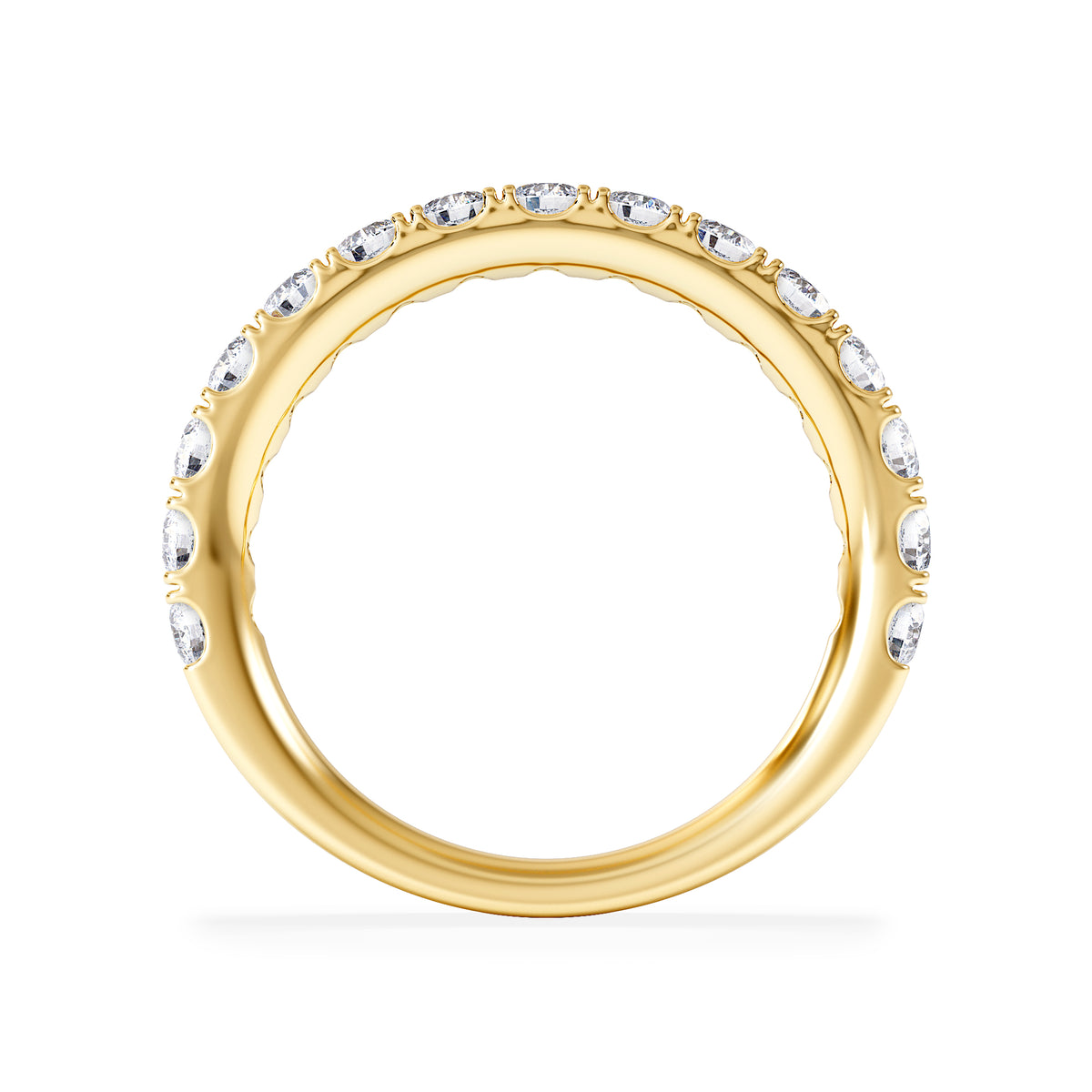15 Stone Chloe 18K Gold Diamond Eternity Ring 1.00ct H/Si