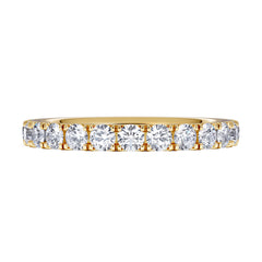 15 Stone Chloe 18K Gold Lab Diamond Eternity Ring 1.00ct G/Vs