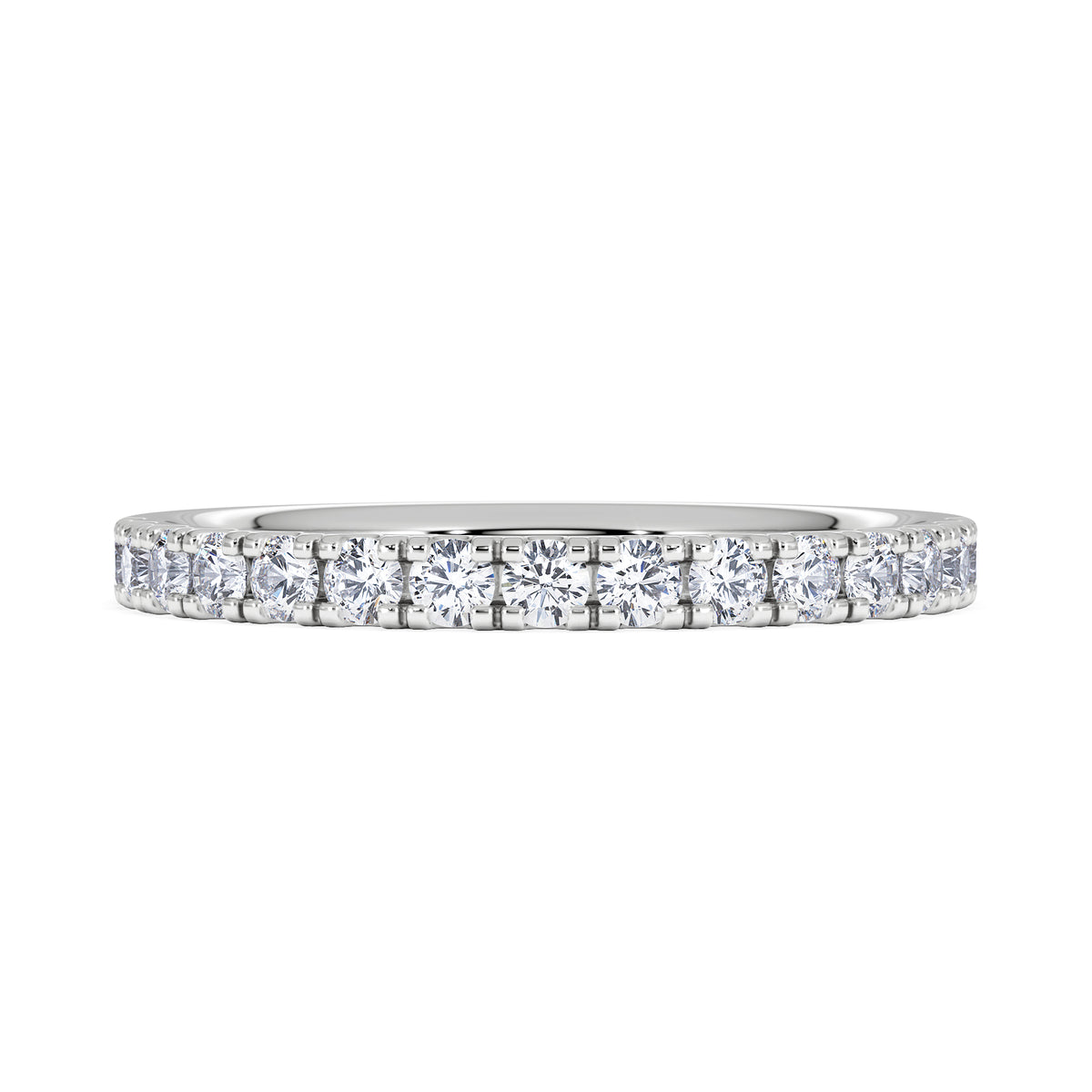 15 Stone Chloe Platinum Diamond Half Eternity Ring 0.50ct G/Vs