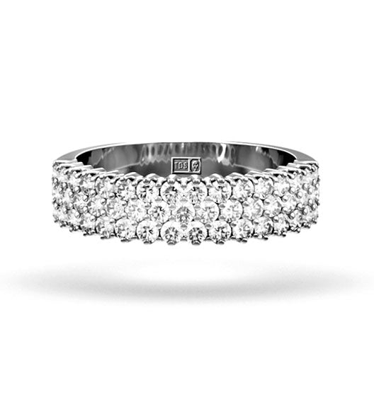 JASMINE PLATINUM Diamond ETERNITY RING 0.50CT H/SI
