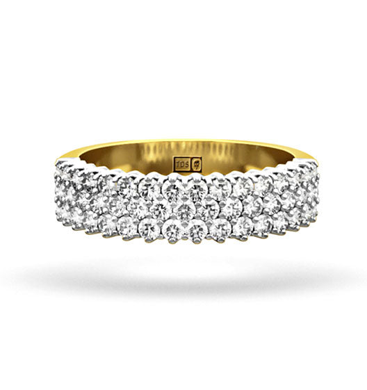 JASMINE 18K Gold Diamond ETERNITY RING 1.00CT H/SI