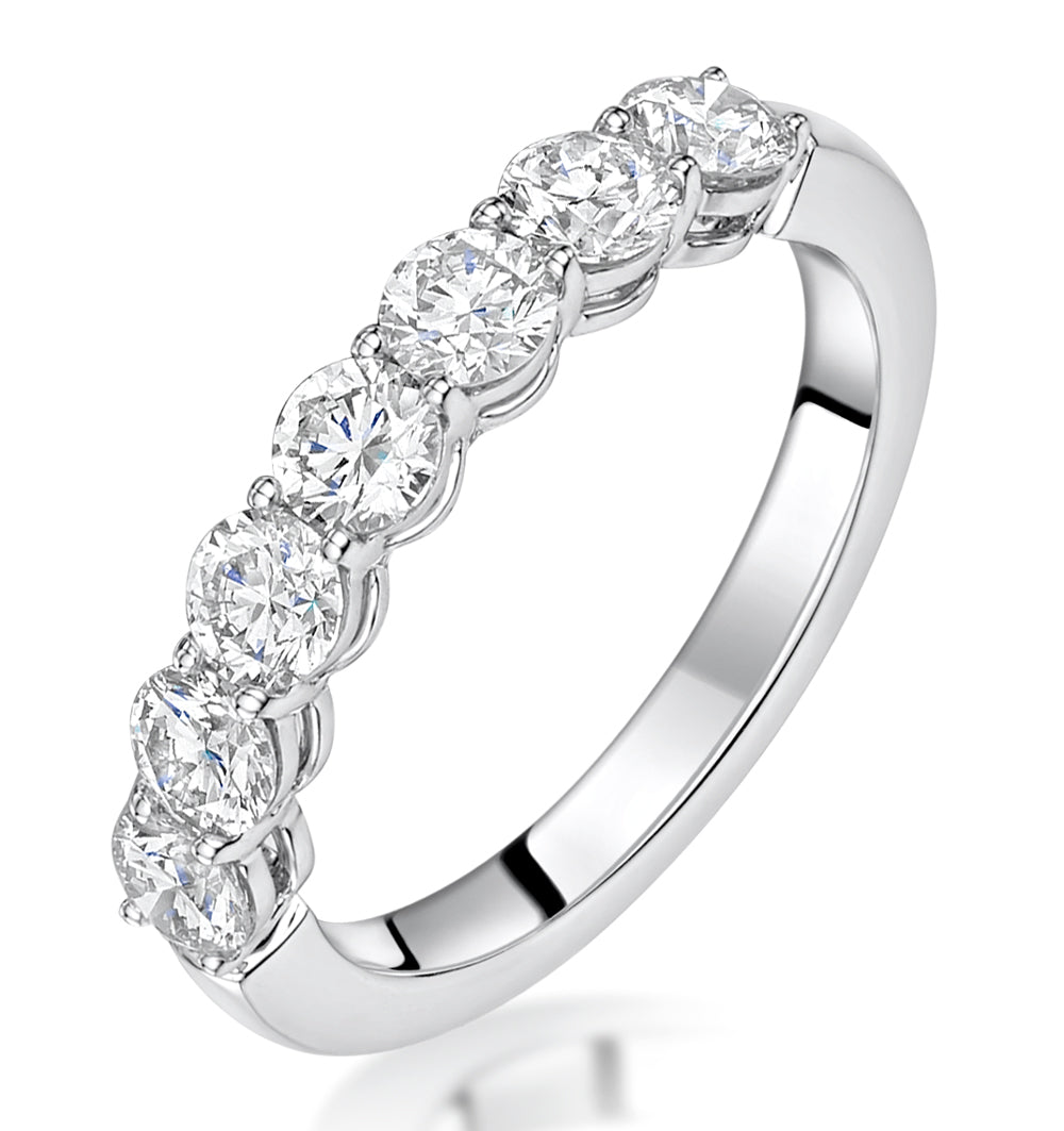 Lenora Diamond Eternity Ring Round Cut 1.29ct VVs Platinum Size H-I