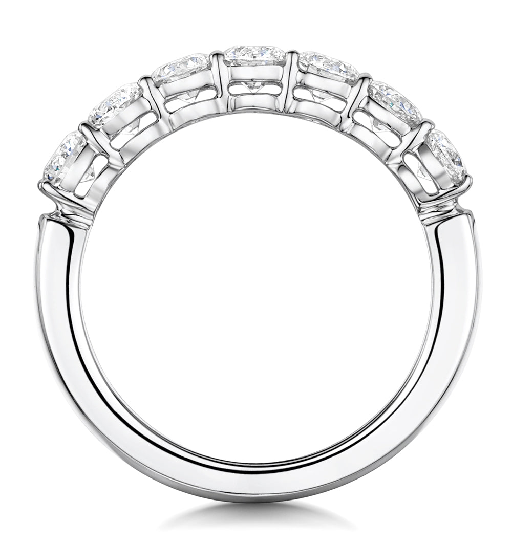Lenora Diamond Eternity Ring Round Cut 1.29ct VVs Platinum Size H-I
