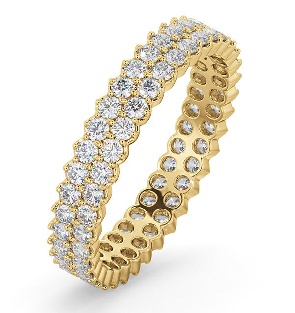 Jasmine Lab Diamond Pave Eternity Ring 1.00ct G/VS in 18K Gold
