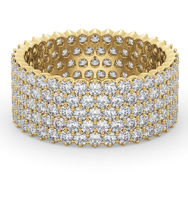 Mens 3ct G/Vs Diamond 18K Gold Full Band Ring