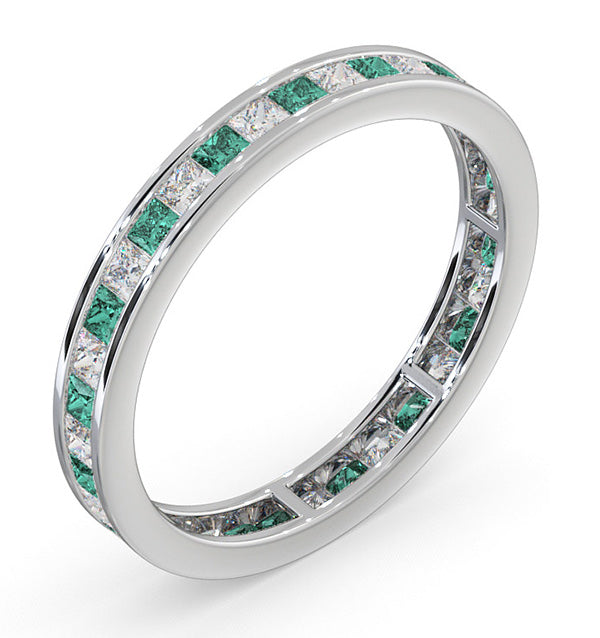 Eternity Ring Lauren Diamonds H/SI and Emerald 1.15CT - Platinum