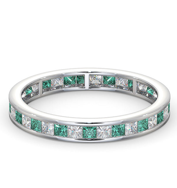 Eternity Ring Lauren Diamonds H/SI and Emerald 1.15CT - Platinum