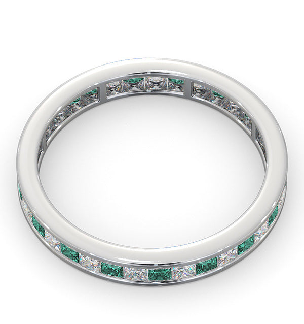 Eternity Ring Lauren Diamonds G/VS and Emerald 1.15CT - Platinum