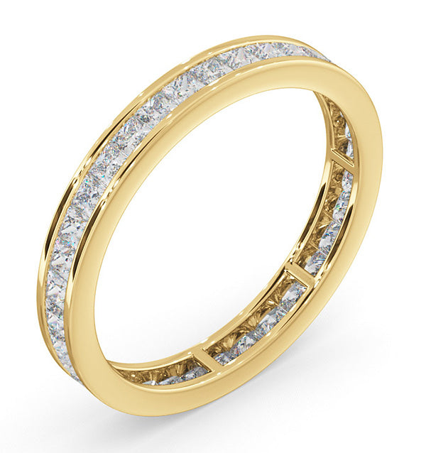Mens 1ct H/Si Diamond 18K Gold Full Band Ring