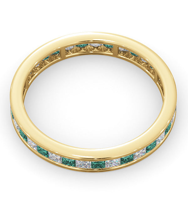 Eternity Ring Lauren Diamonds H/SI and Emerald 1.15CT in 18K Gold