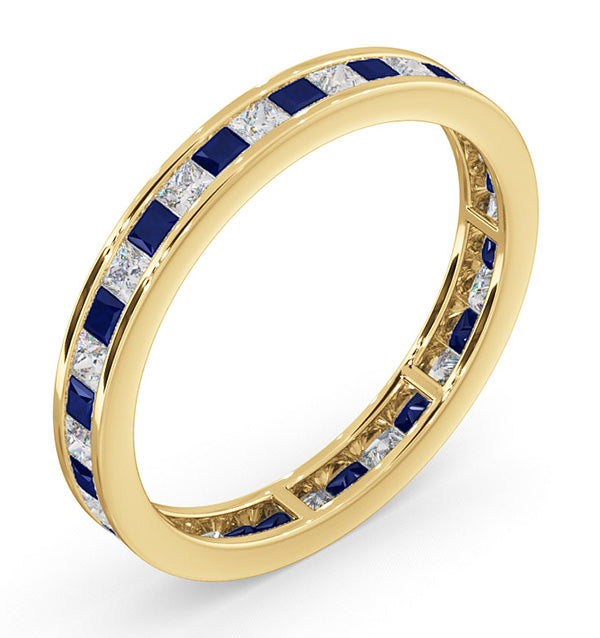 Eternity Ring Lauren Diamonds G/VS and Sapphire 1.20CT in 18K Gold