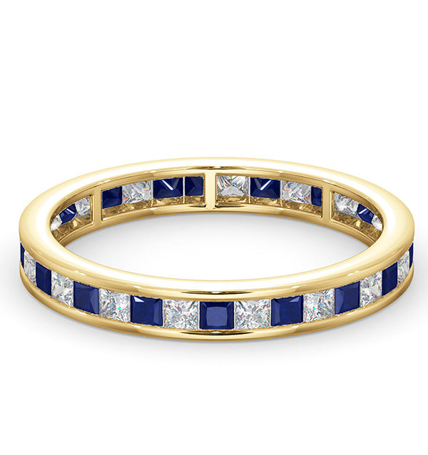 Eternity Ring Lauren Diamonds G/VS and Sapphire 1.20CT in 18K Gold