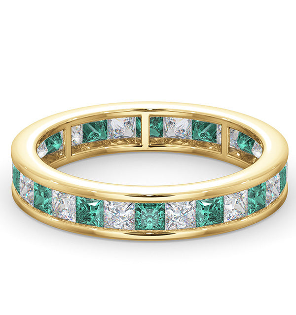 Eternity Ring Lauren Diamonds G/VS and Emerald 2.20CT in 18K Gold
