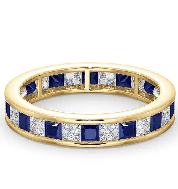 Eternity Ring Lauren Diamonds G/VS and Sapphire 2.30CT in 18K Gold
