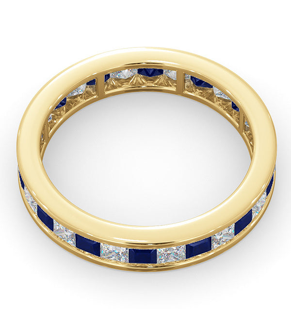 Eternity Ring Lauren Diamonds G/VS and Sapphire 2.30CT in 18K Gold