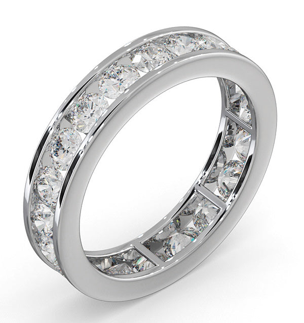 Mens 2ct G/Vs Diamond Platinum Full Band Ring