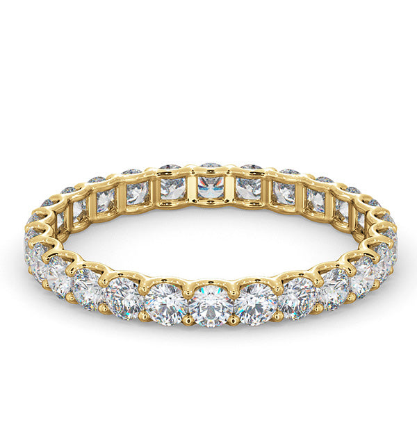 Chloe Lab Diamond Eternity Ring 18K Gold Claw Set 1.00ct H/Si