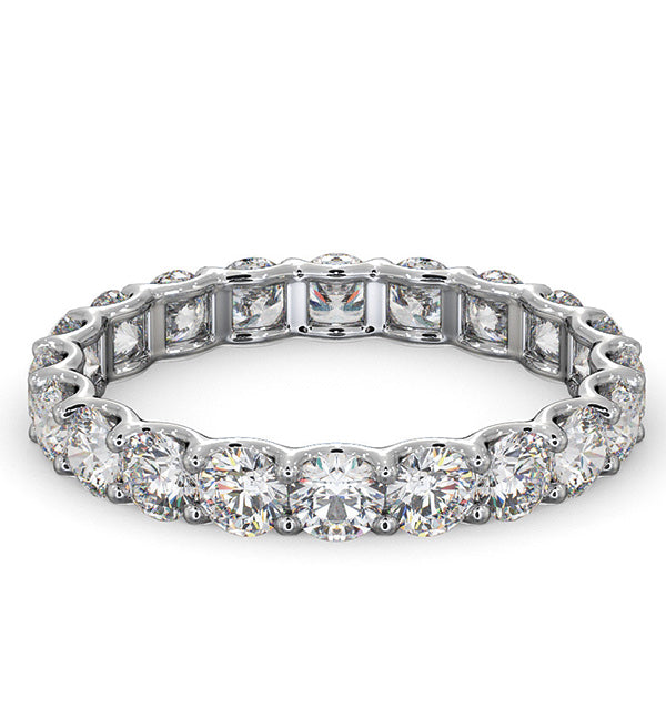 Chloe Lab Diamond Eternity Ring Platinum Claw Set 2.00ct G/Vs