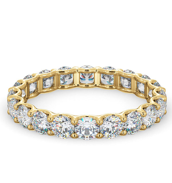Chloe Lab Diamond Eternity Ring 18K Gold Claw Set 2.00ct G/Vs