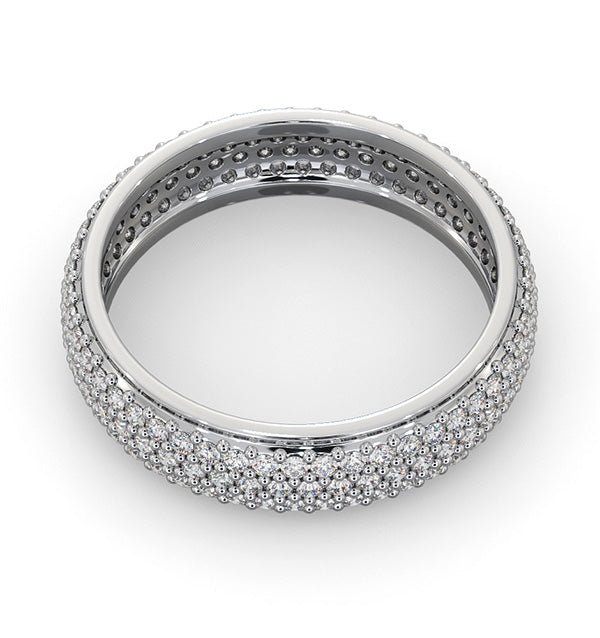 Mens 1ct H/Si Diamond Platinum Full Band Ring