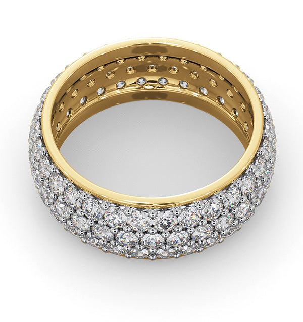 Mens 3ct G/Vs Diamond 18K Gold Full Band Ring