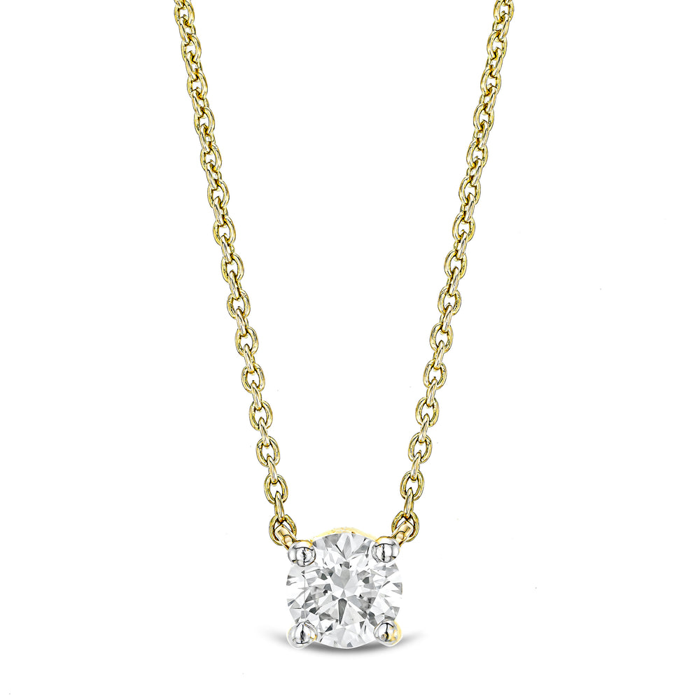 Wanderlust Floating Lab Diamond Solitaire Necklace 0.25ct H/SI in 18K Gold Vermeil