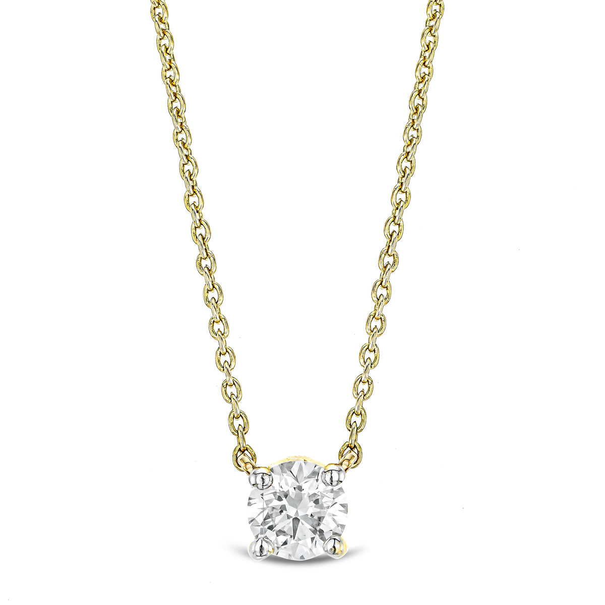 Wanderlust Floating Lab Diamond Solitaire Necklace 0.25ct H/SI in 18K Gold Vermeil