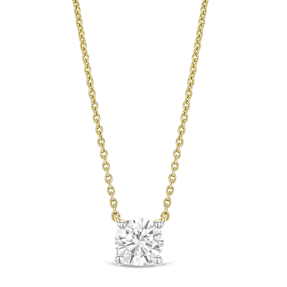 Wanderlust Floating Lab Diamond Solitaire Necklace 0.33ct H/SI in 18K Gold Vermeil