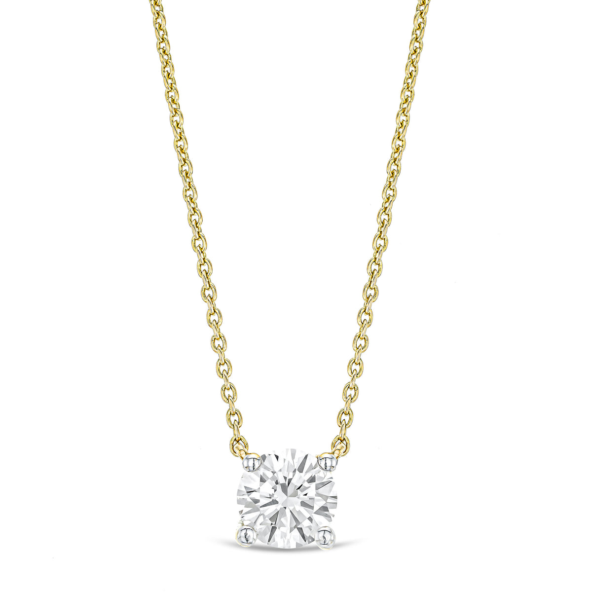 Wanderlust Floating Lab Diamond Solitaire Necklace 0.33ct H/SI in 18K Gold Vermeil