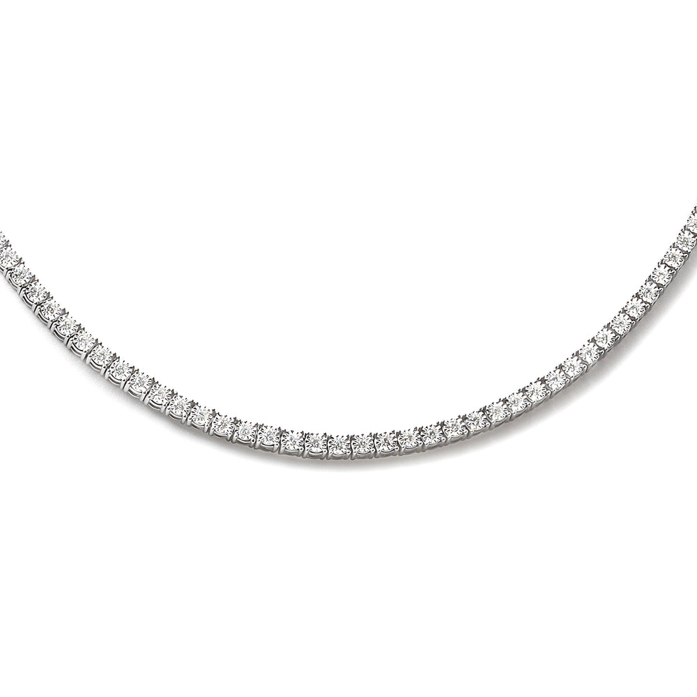 2.50ct Lab Diamond Tennis Necklace in 9K White Gold H/SI