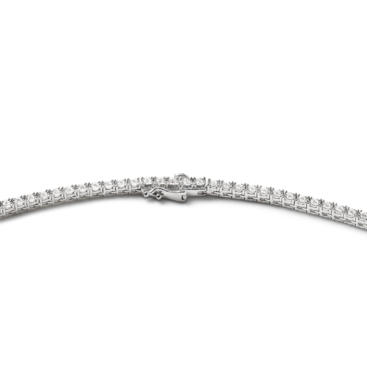 2.50ct Lab Diamond Tennis Necklace in 9K White Gold H/SI