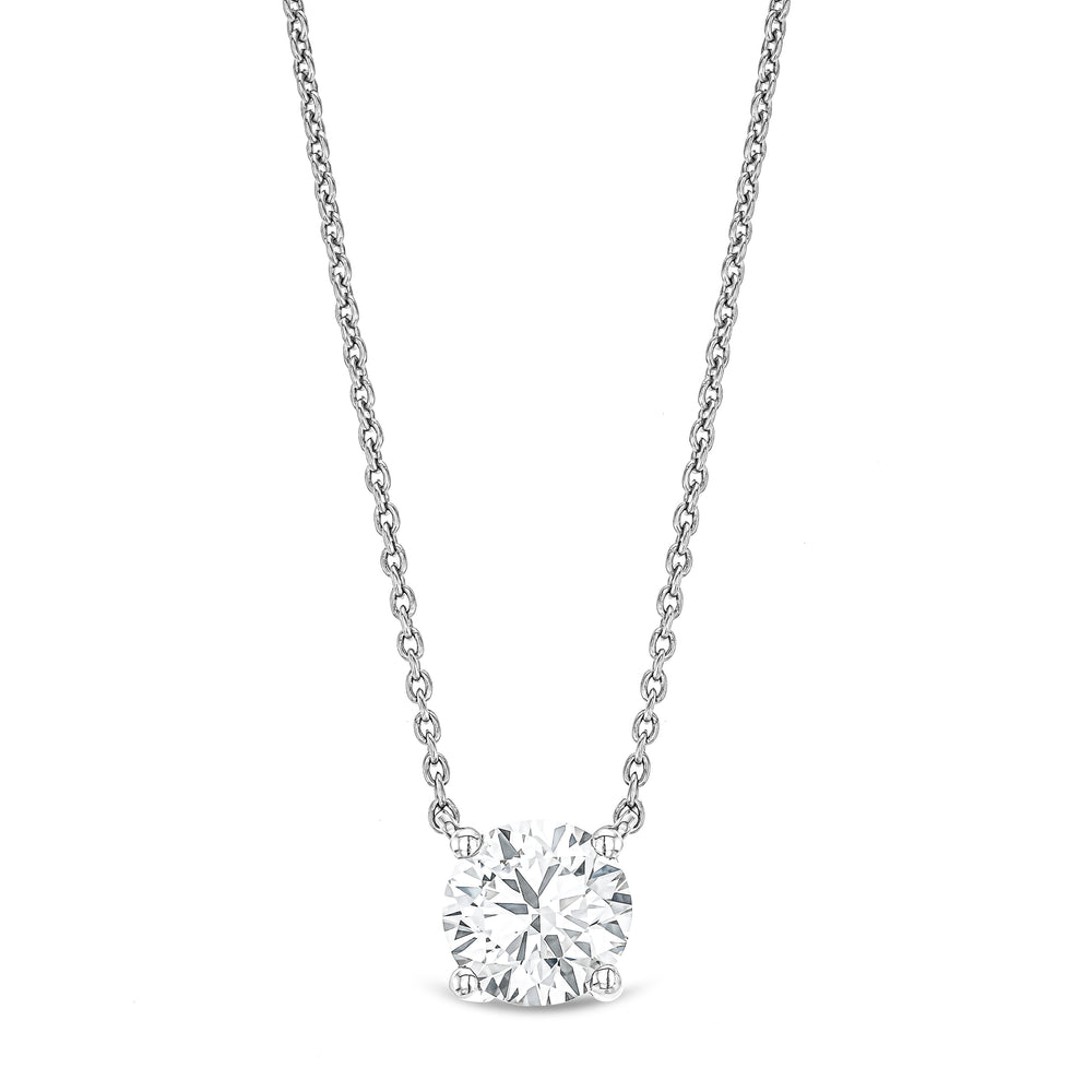 Wanderlust Floating Lab Diamond Solitaire Necklace 1.00ct H/SI in 9K White Gold