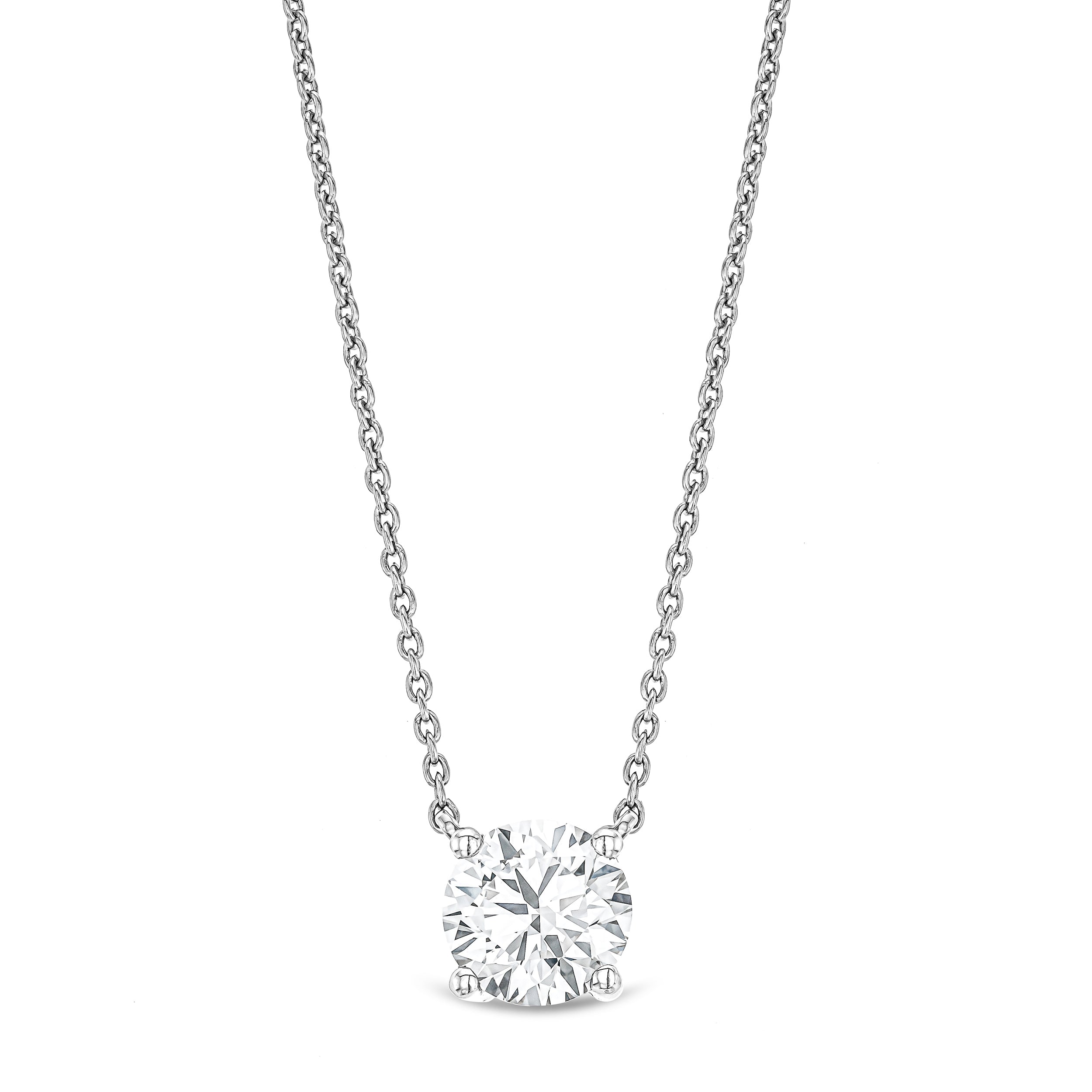 Wanderlust Floating Lab Diamond Solitaire Necklace 1.00ct H/SI in 9K White Gold