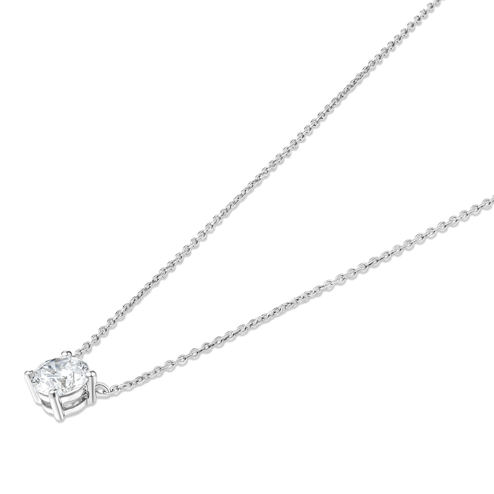 Wanderlust Floating Lab Diamond Solitaire Necklace 1.00ct H/SI in 9K White Gold