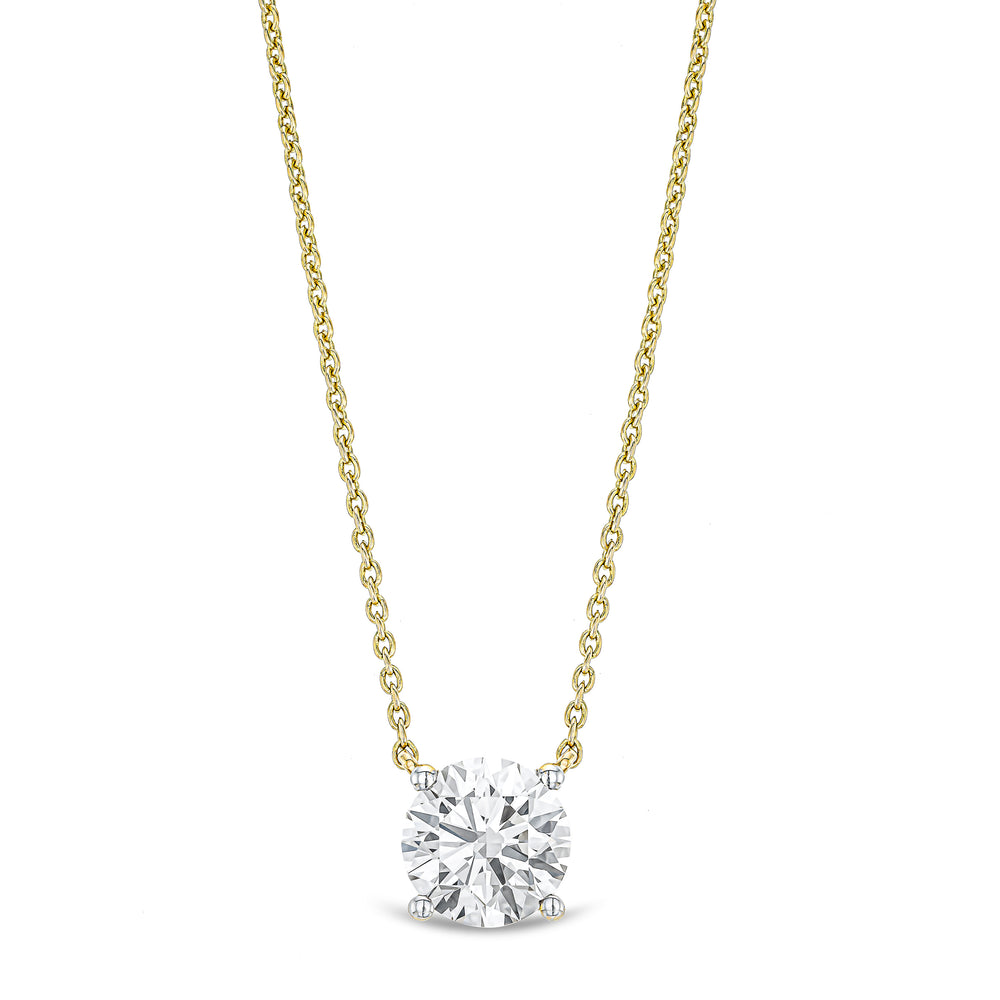 Wanderlust Floating Lab Diamond Solitaire Necklace 1.50ct H/SI in 9K Yellow Gold