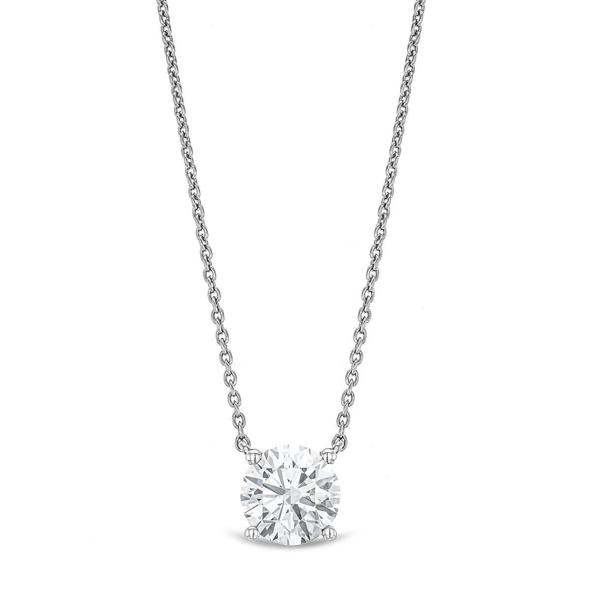 Wanderlust Floating Lab Diamond Solitaire Necklace 1.50ct H/SI in 9K White Gold