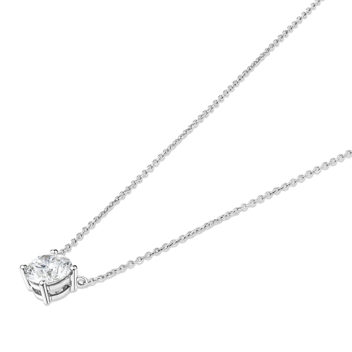 Wanderlust Floating Lab Diamond Solitaire Necklace 1.50ct H/SI in 9K White Gold