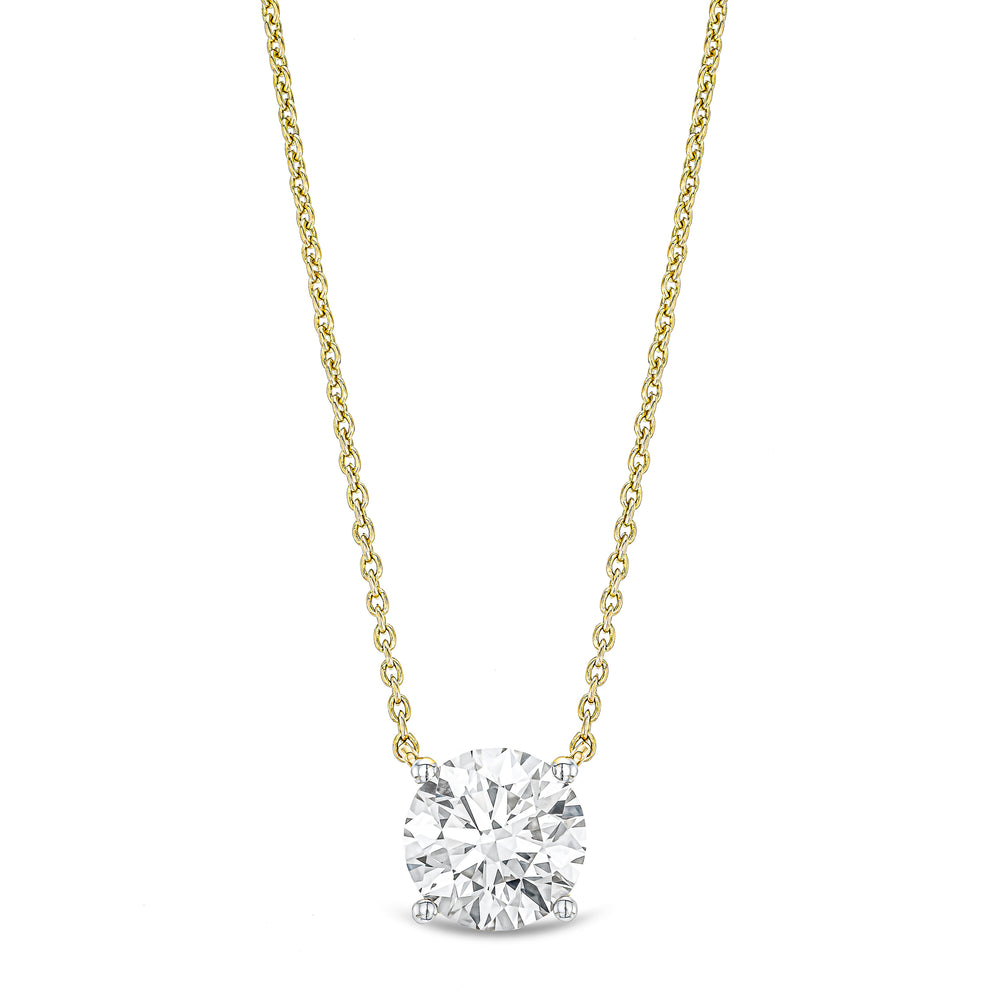 Wanderlust Floating Lab Diamond Solitaire Necklace 2.00ct H/SI in 9K Yellow Gold