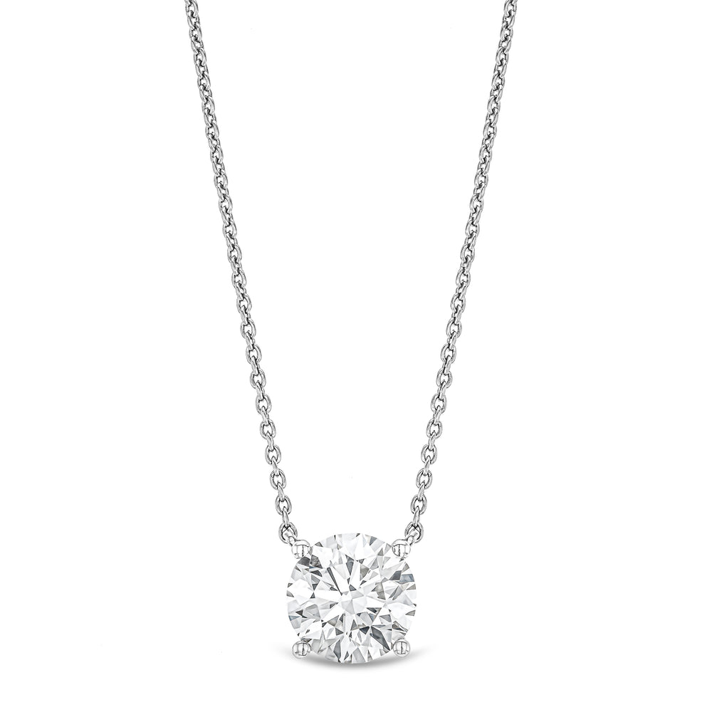 Wanderlust Floating Lab Diamond Solitaire Necklace 2.00ct H/SI in 9K White Gold