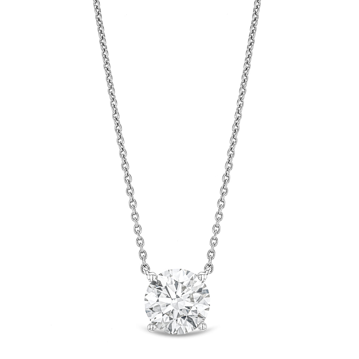 Wanderlust Floating Lab Diamond Solitaire Necklace 2.00ct H/SI in 9K White Gold