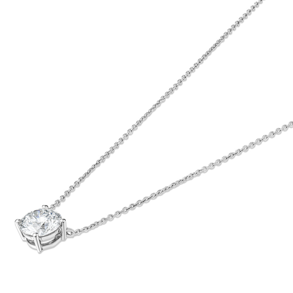 Wanderlust Floating Lab Diamond Solitaire Necklace 2.00ct H/SI in 9K White Gold
