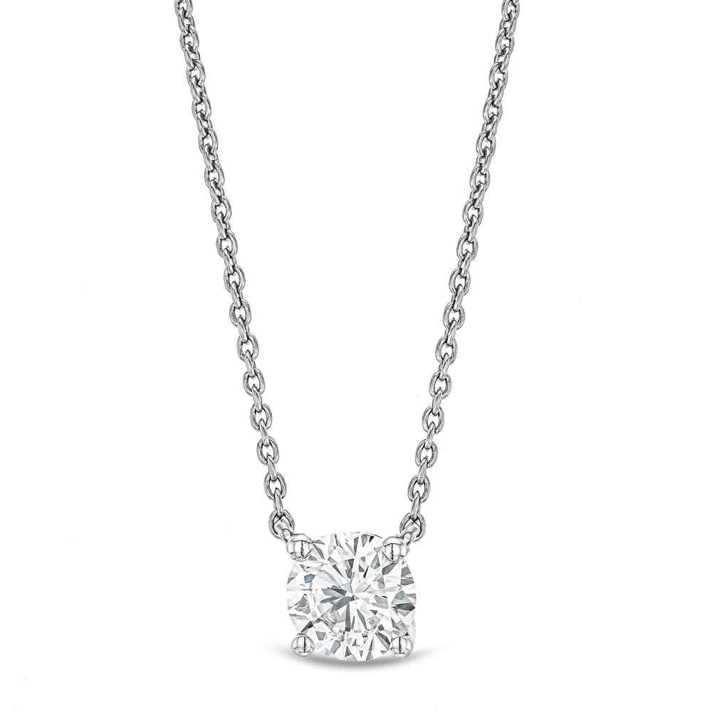 Wanderlust Floating Lab Diamond Solitaire Necklace 0.50ct H/SI in 9K White Gold