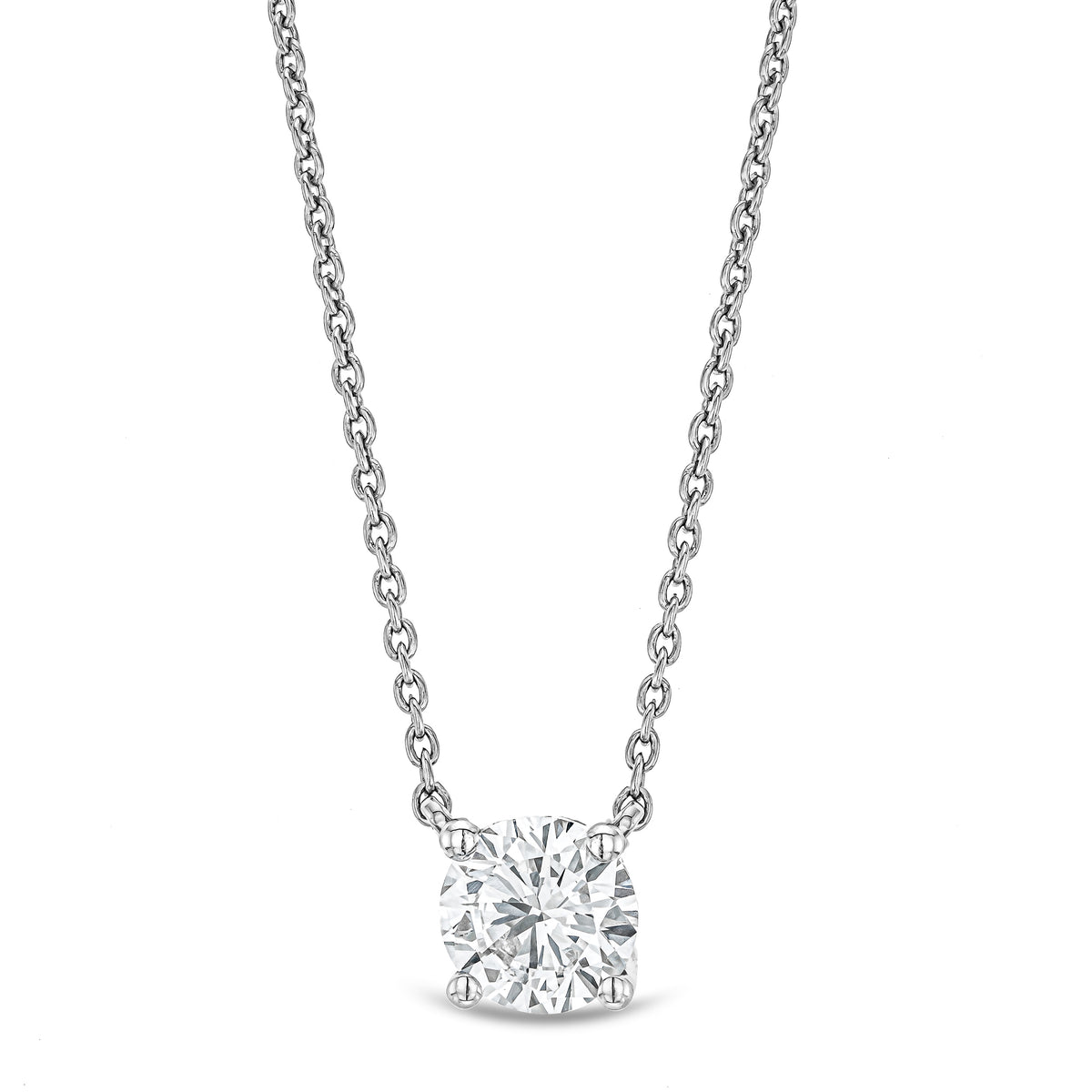 Wanderlust Floating Lab Diamond Solitaire Necklace 0.50ct H/SI in 9K White Gold