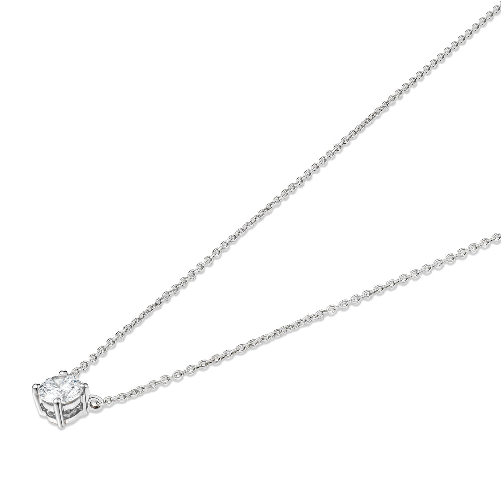 Wanderlust Floating Lab Diamond Solitaire Necklace 0.50ct H/SI in 9K White Gold