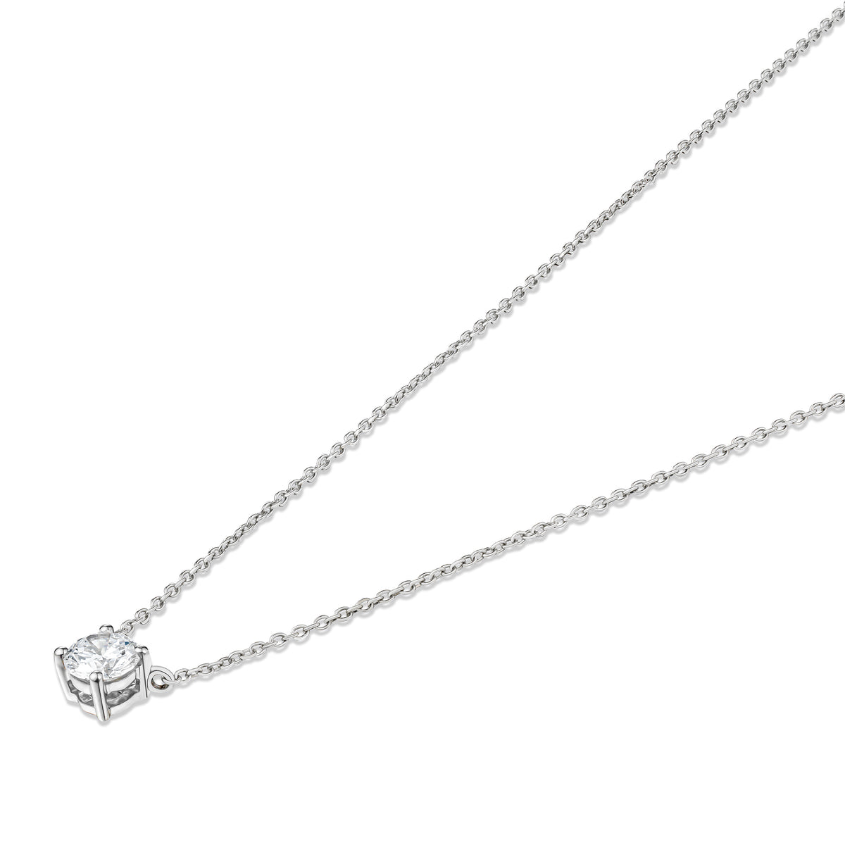Wanderlust Floating Lab Diamond Solitaire Necklace 0.50ct H/SI in 9K White Gold