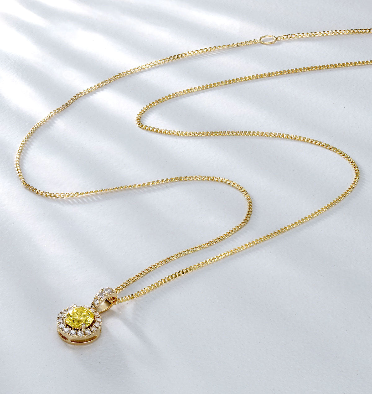 Ella Yellow Lab Diamond 0.71ct Pendant Necklace in 18K Yellow Gold - Elara Collection